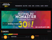 Tablet Screenshot of festivaldumonastier.fr